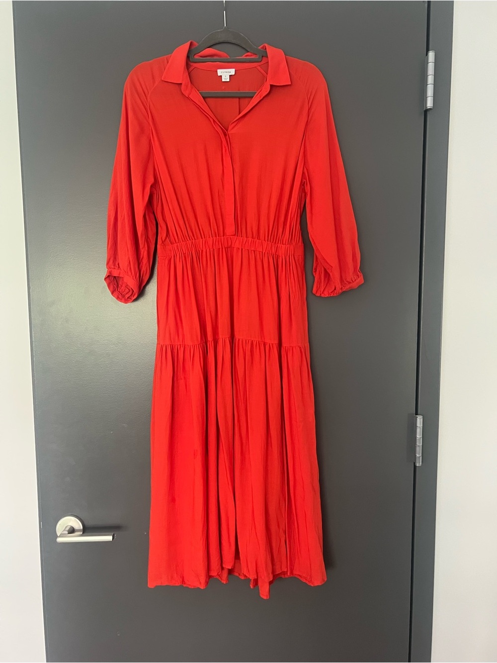 Cuyana Tencel Verano Dress Orange Size S. NWOT